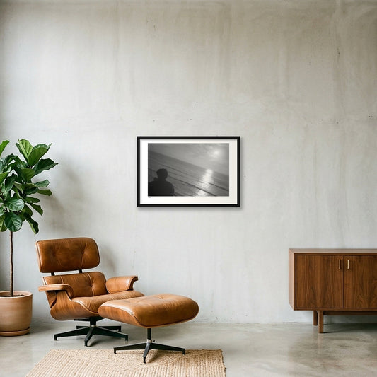 Shadow on the Shore — 60×40cm, 24×16" Black Frame