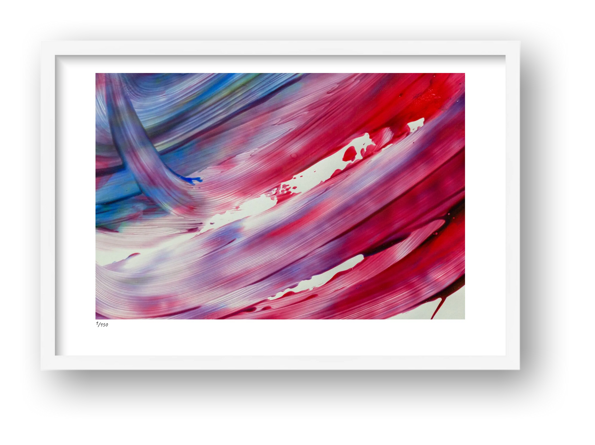 Crimson Current — framed