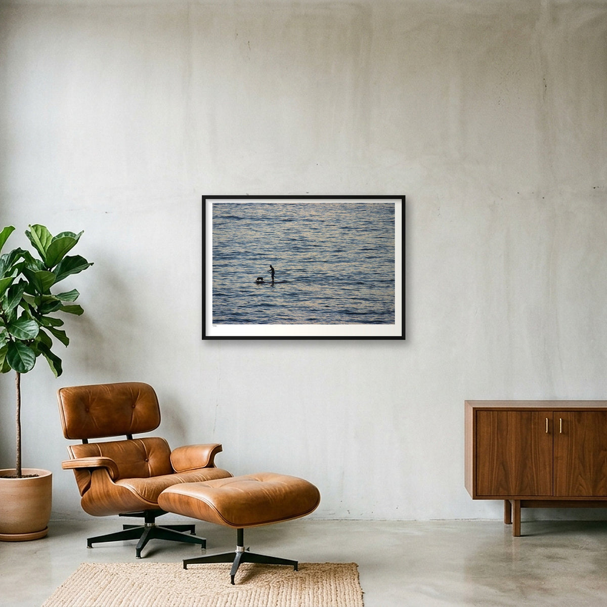 Silver Sea — 100×70cm, 39×28" Black Frame