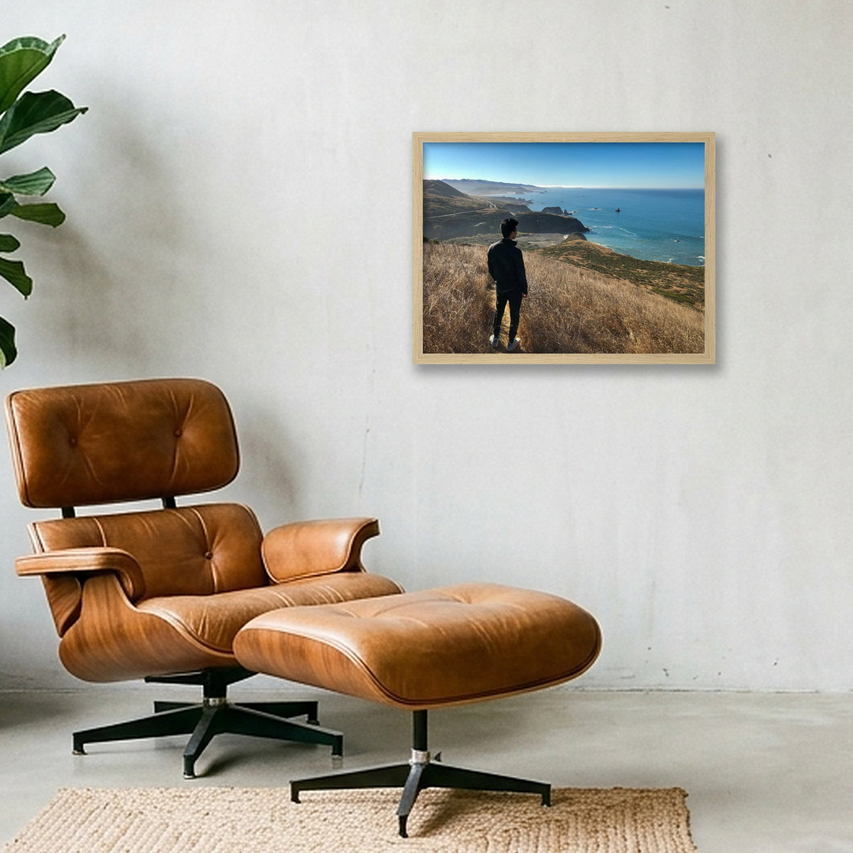 Edge of the Coast — 40×30cm, 16×12" Oak Frame