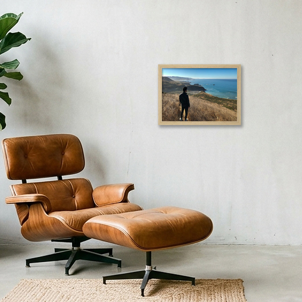 Edge of the Coast — A4 (30×21cm, 12×8") Oak Frame